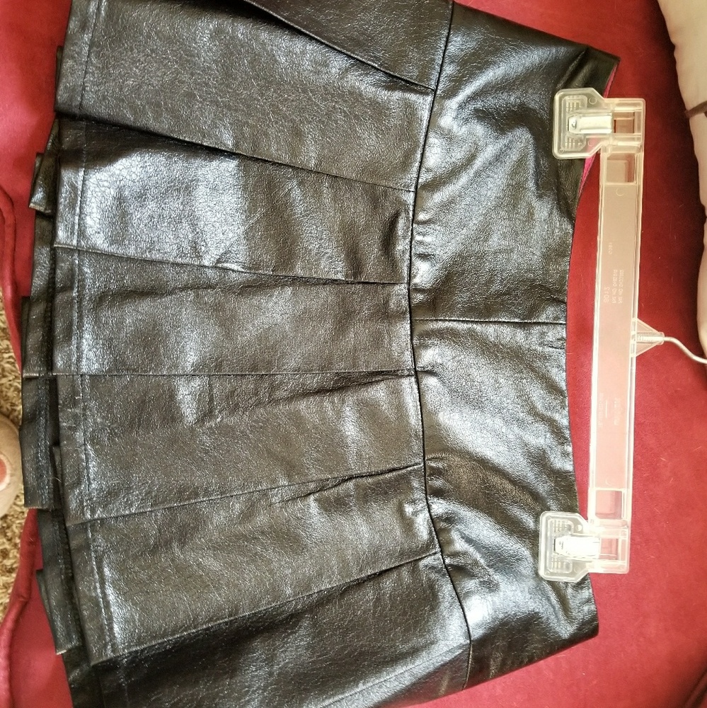 Faux leather skirt